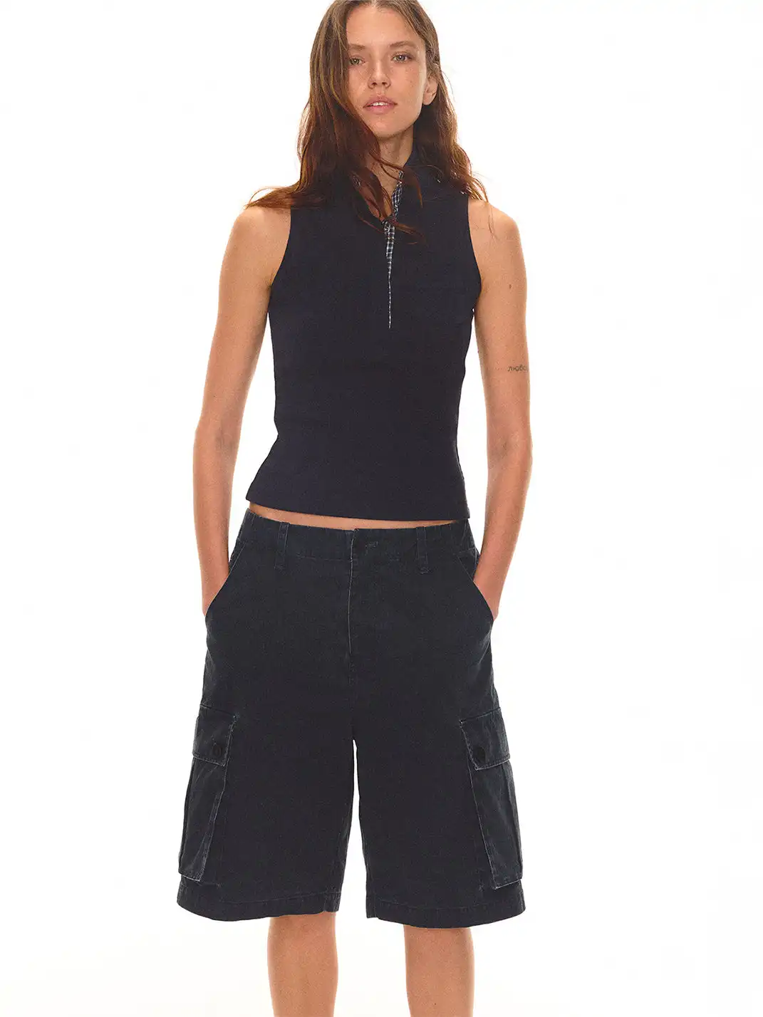 EVISTUB | Loose Fit Pocket Cargo Pants