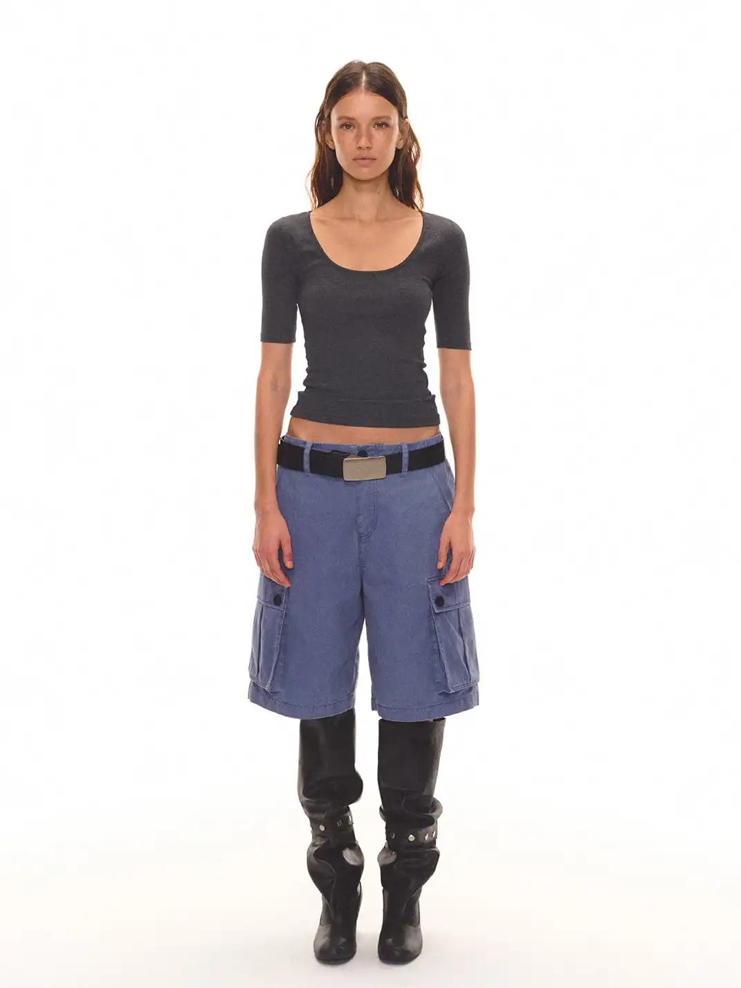 EVISTUB | Loose Fit Pocket Cargo Pants