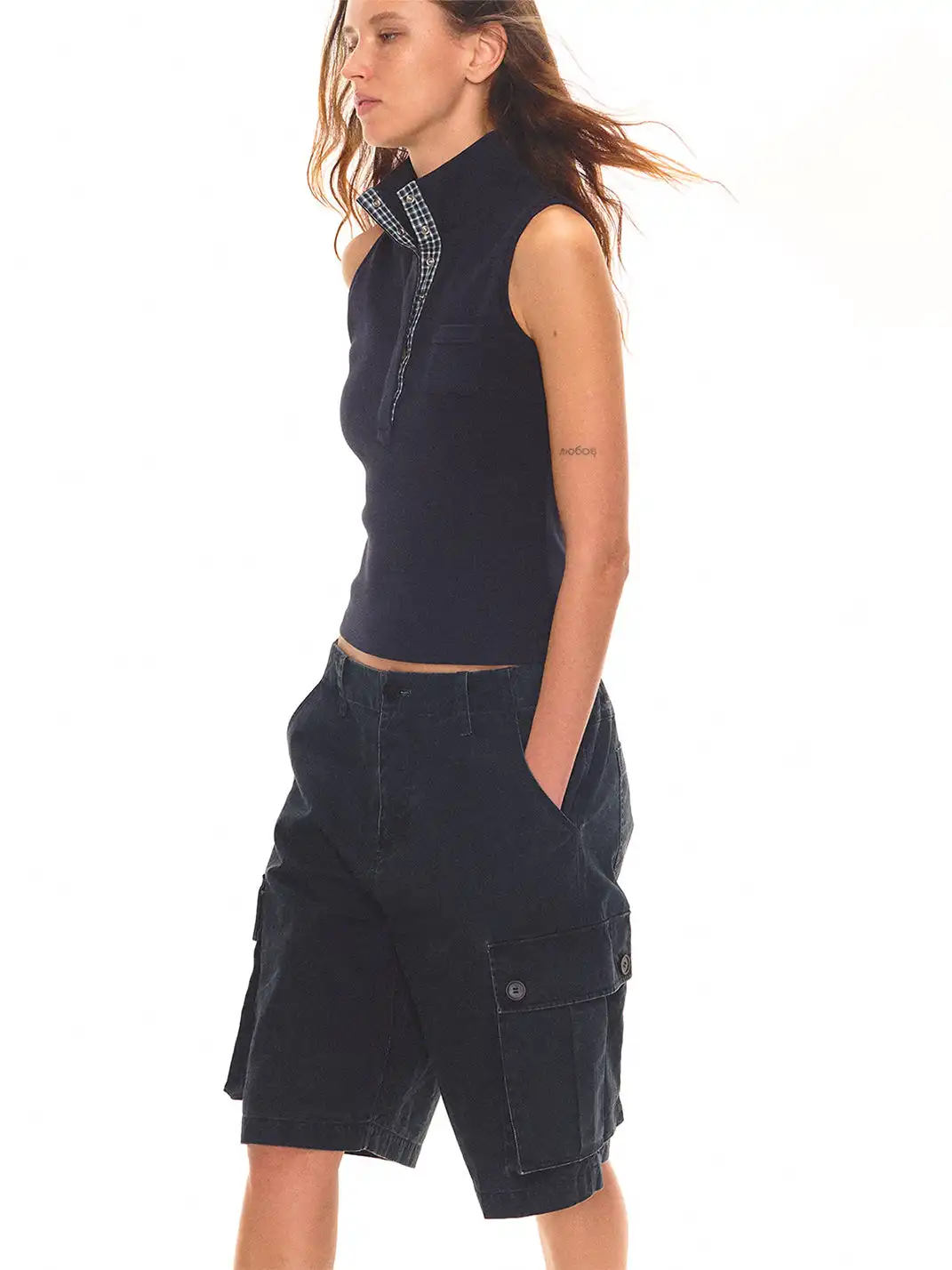EVISTUB | Loose Fit Pocket Cargo Pants