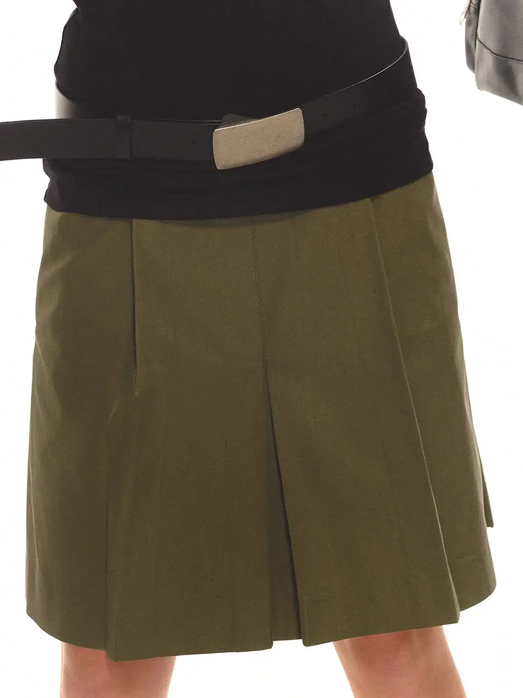 EVISTUB | Split A-Line Low Waist Skirt