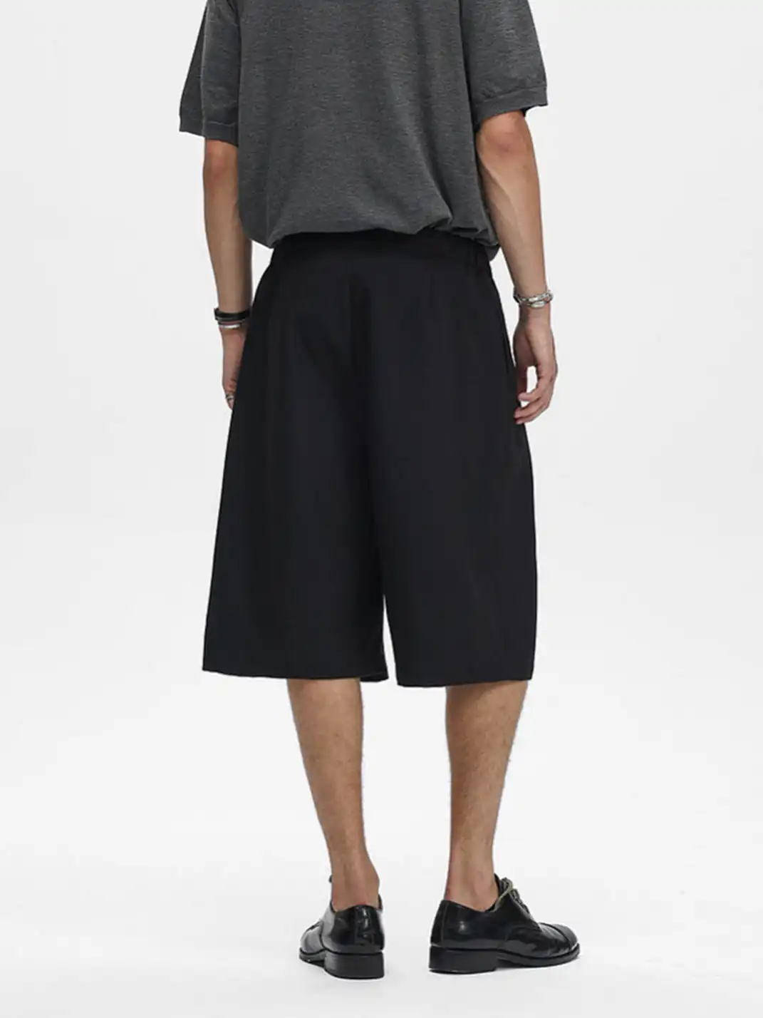 Unvesno | Tie Detail Pleated Casual Blazer Shorts