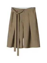 Unvesno | Tie Detail Pleated Casual Blazer Shorts