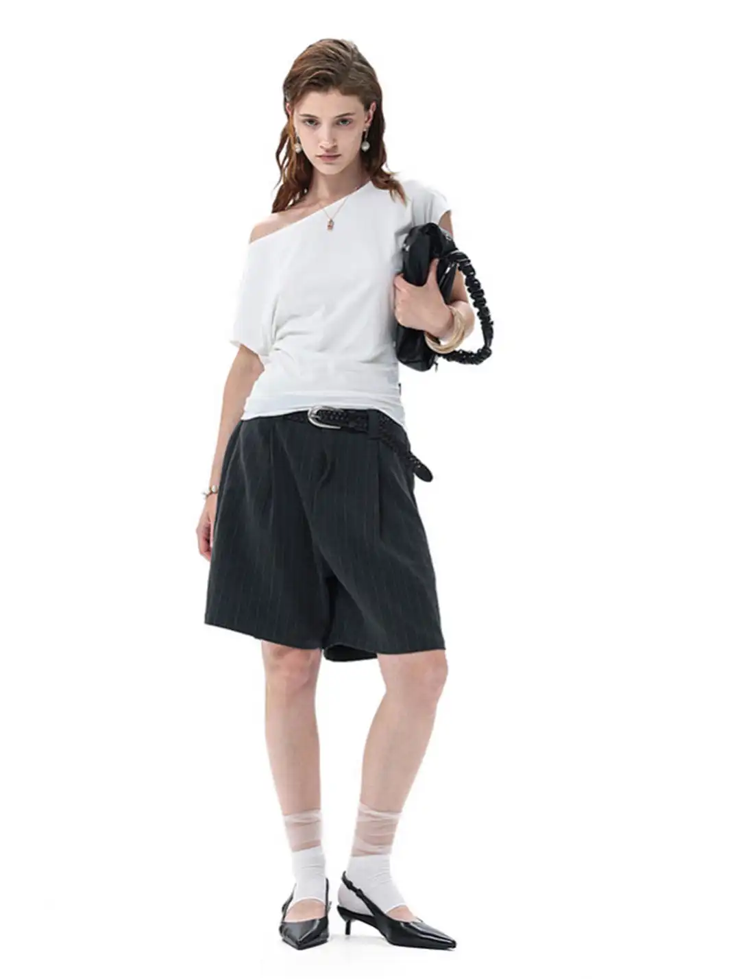 Unvesno | Versatile Striped Blazer Shorts