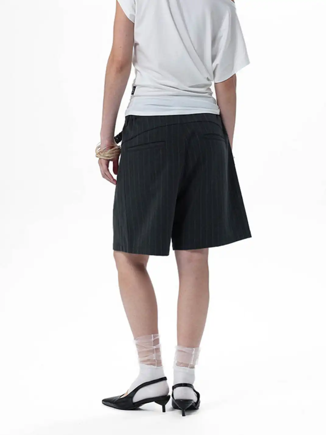 Unvesno | Versatile Striped Blazer Shorts