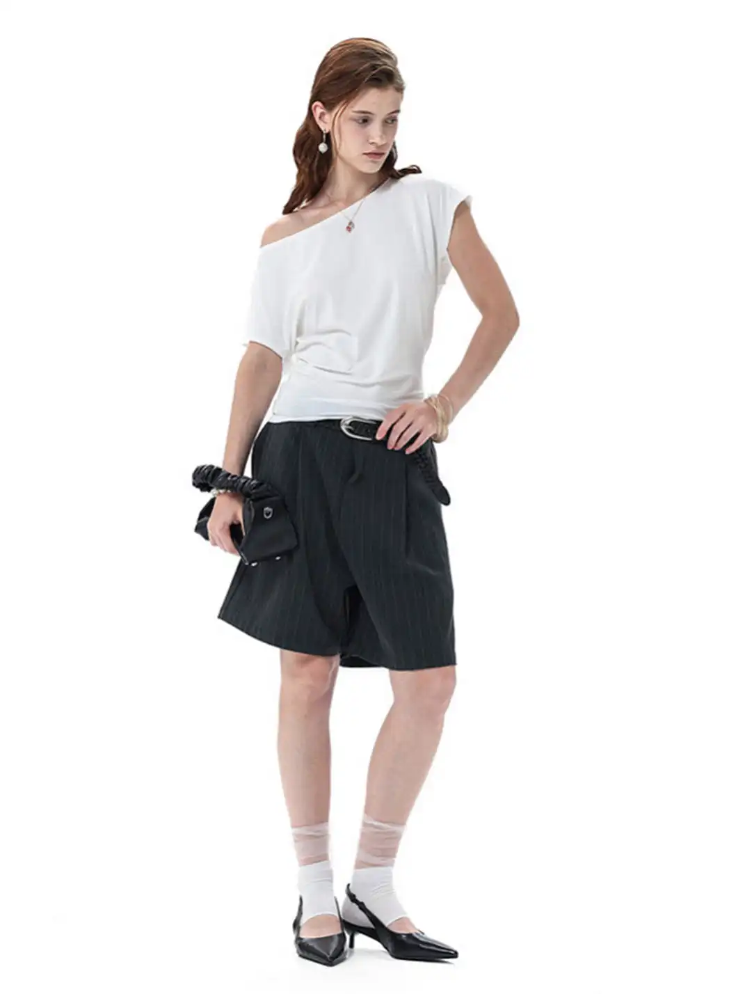 Unvesno | Versatile Striped Blazer Shorts