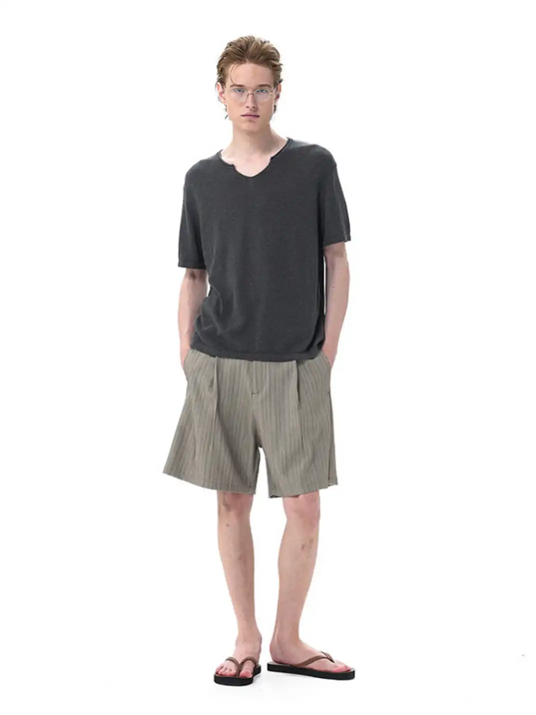 Unvesno | Versatile Striped Blazer Shorts