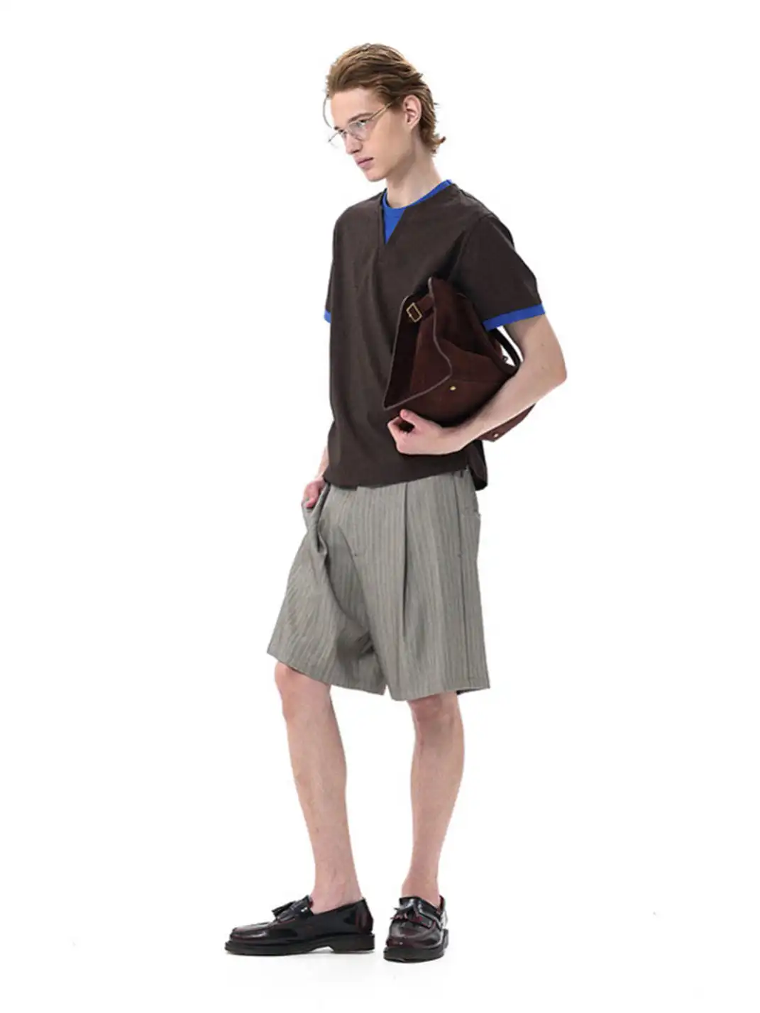 Unvesno | Versatile Striped Blazer Shorts