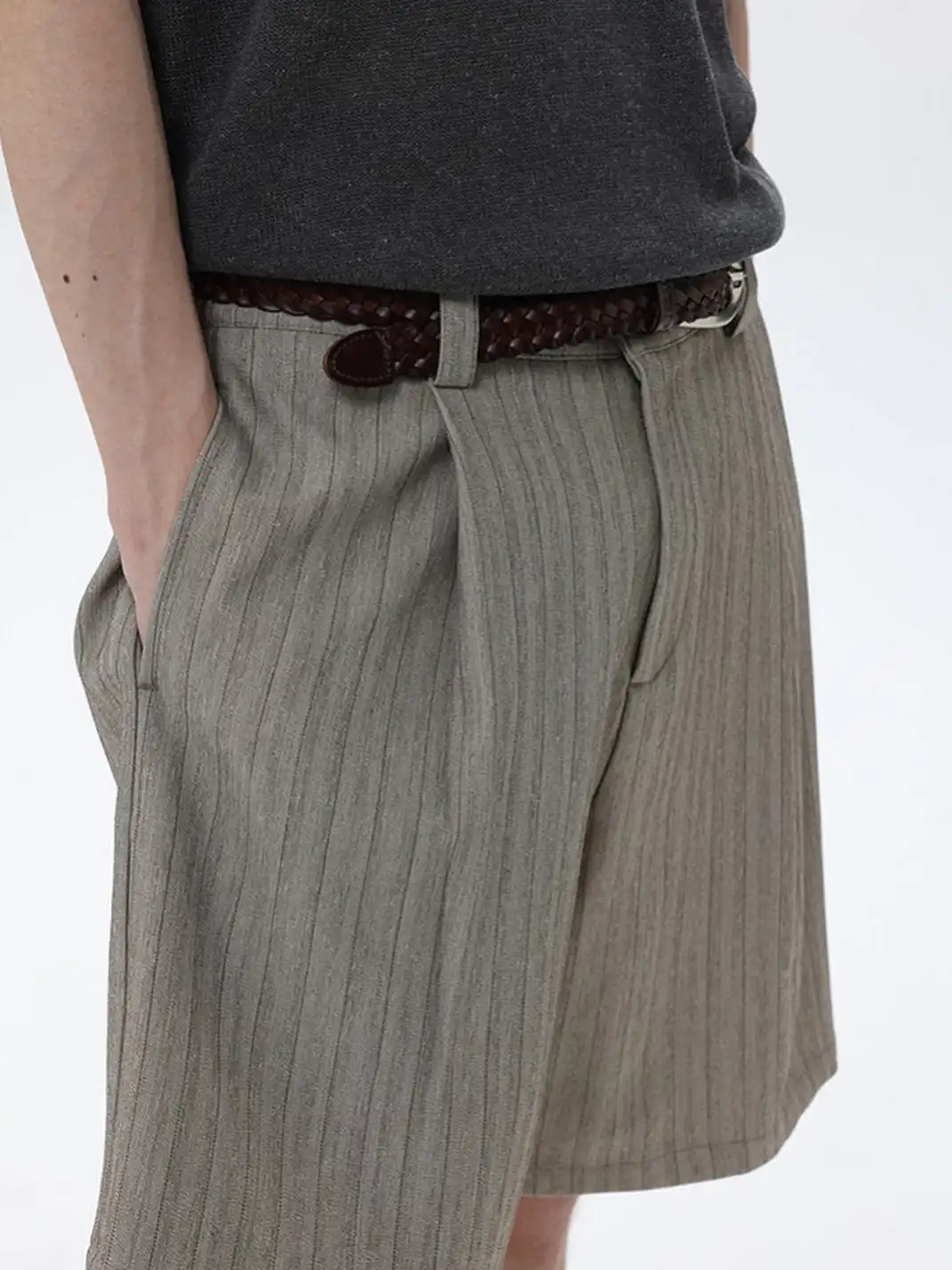 Unvesno | Versatile Striped Blazer Shorts