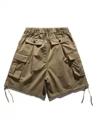 Jiwuus | Vintage Straight Leg Casual Shorts