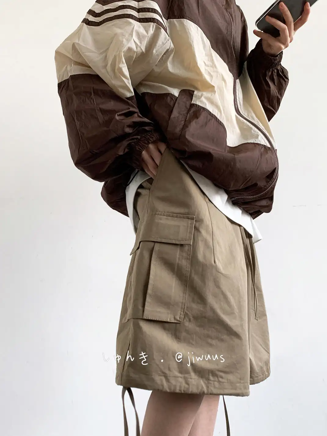 Jiwuus | Vintage Straight Leg Casual Shorts