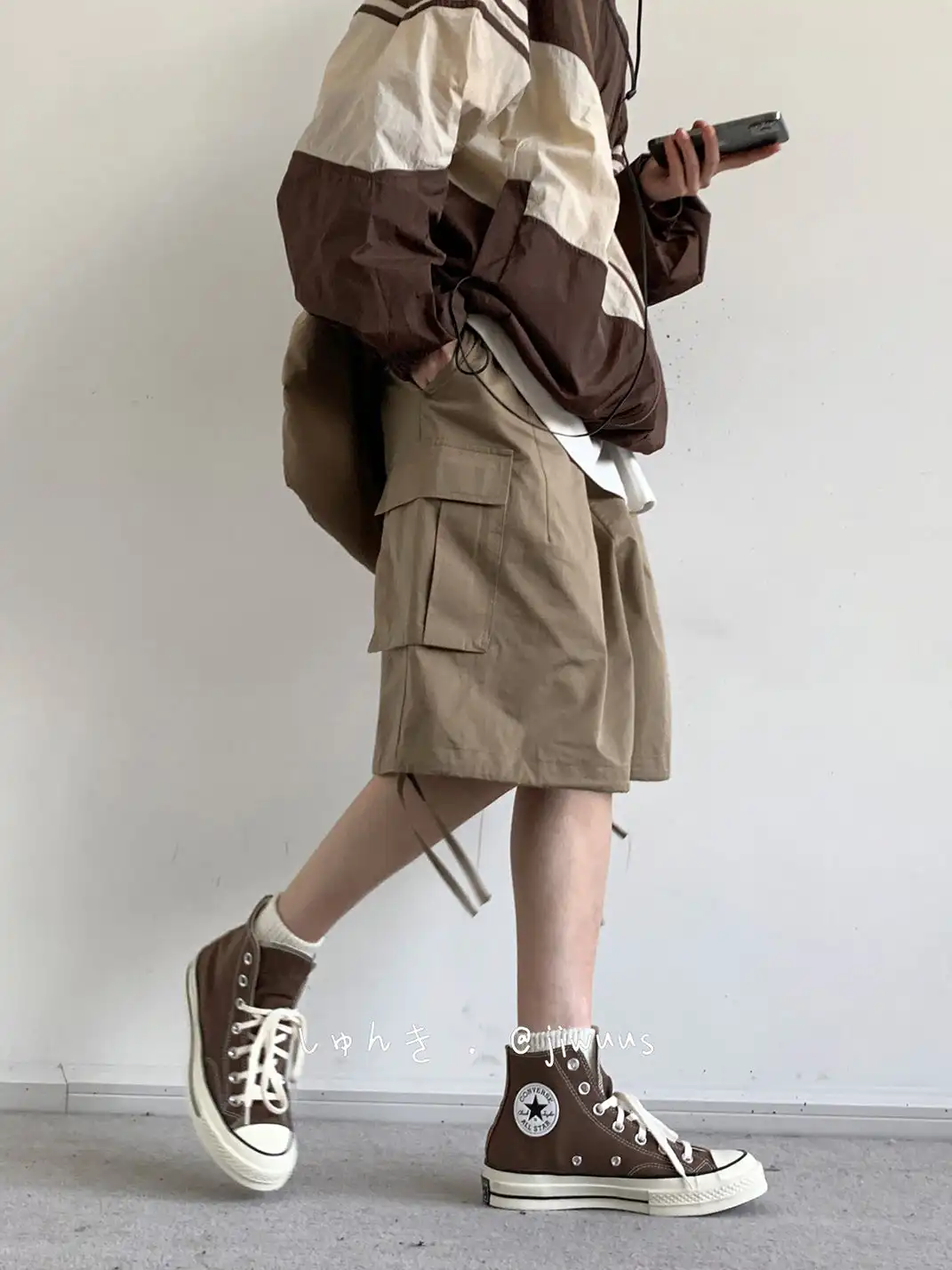 Jiwuus | Vintage Straight Leg Casual Shorts