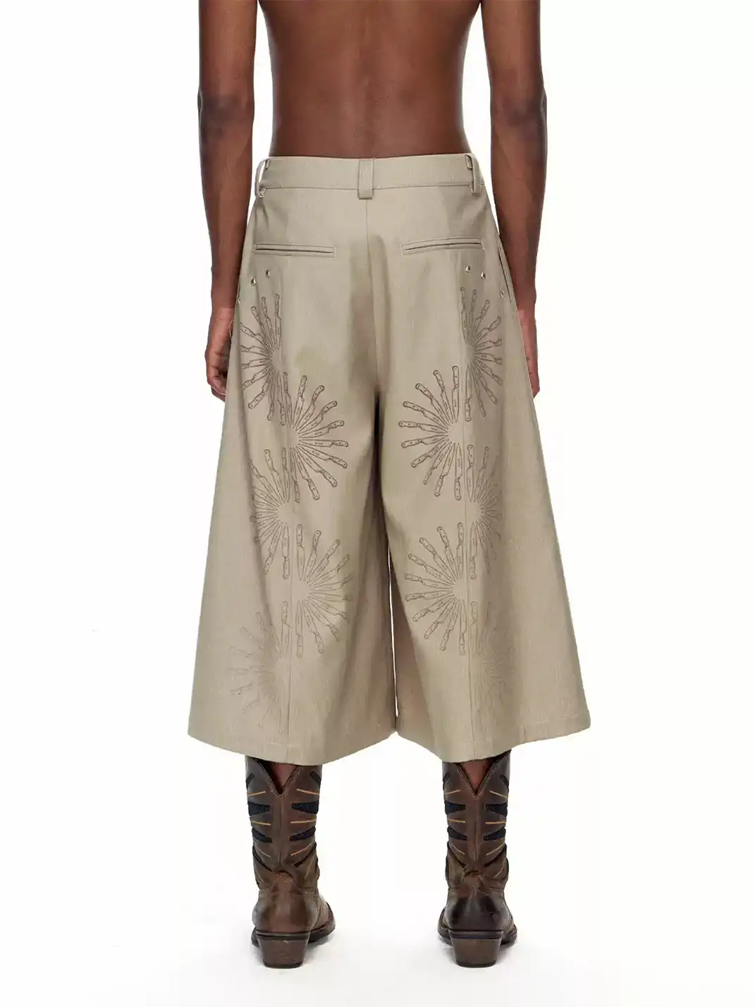EMOBROTHER | TR Blend Pleated Wide Leg Trousers