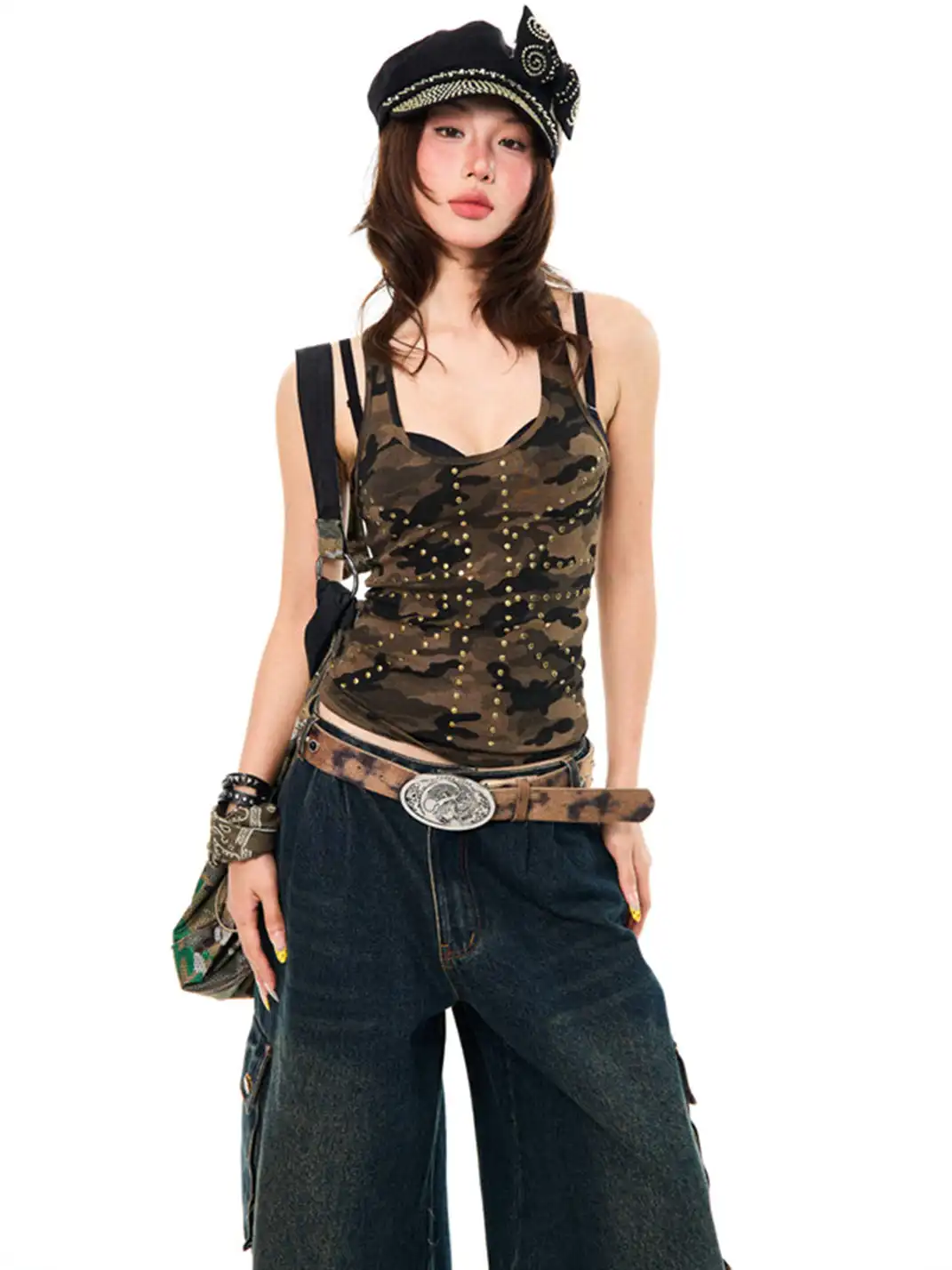 YOUNG STAGE | Rivet Camo Tank Top