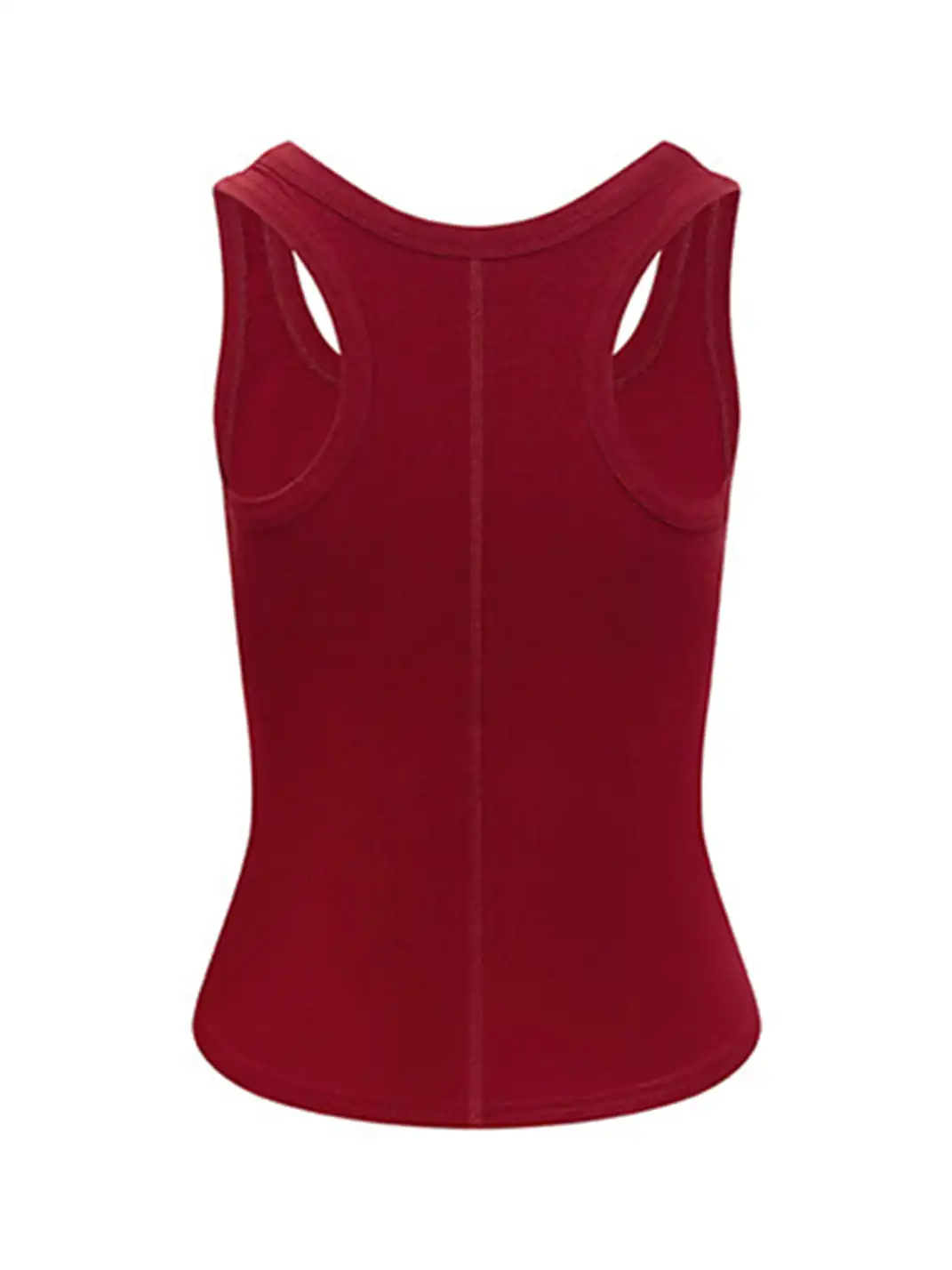 ARISEISM | Red Printed U-Neck Tank Top