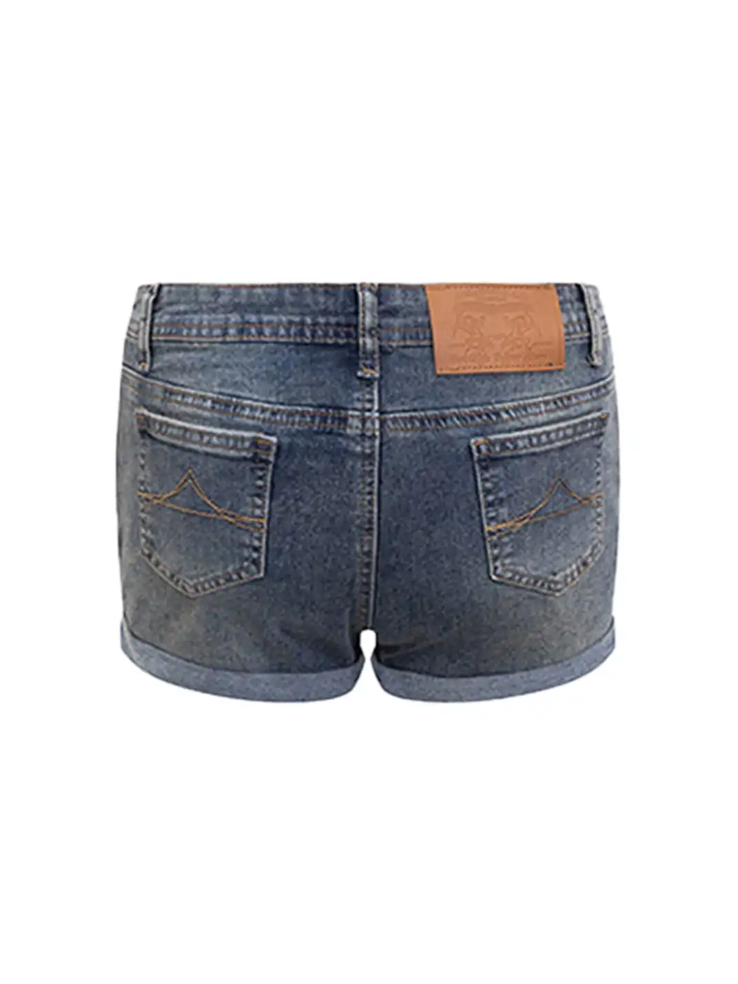 ARISEISM | Vintage Washed Cuffed Denim Shorts