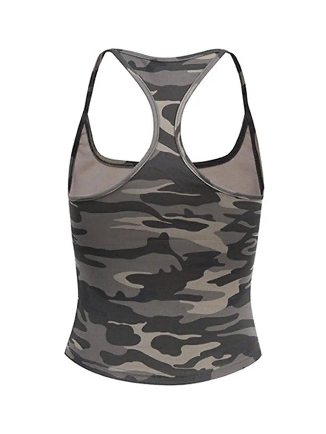ARISEISM | Camo Rhinestone Cropped Cami Top