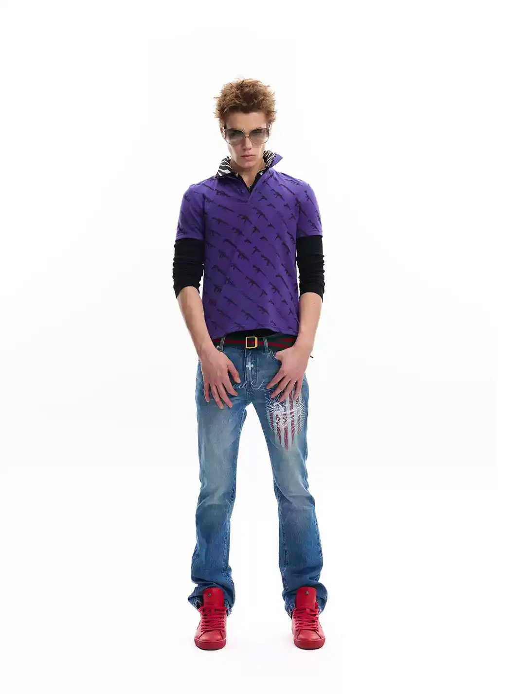 noEmosen | Gun-print Polo Shirt