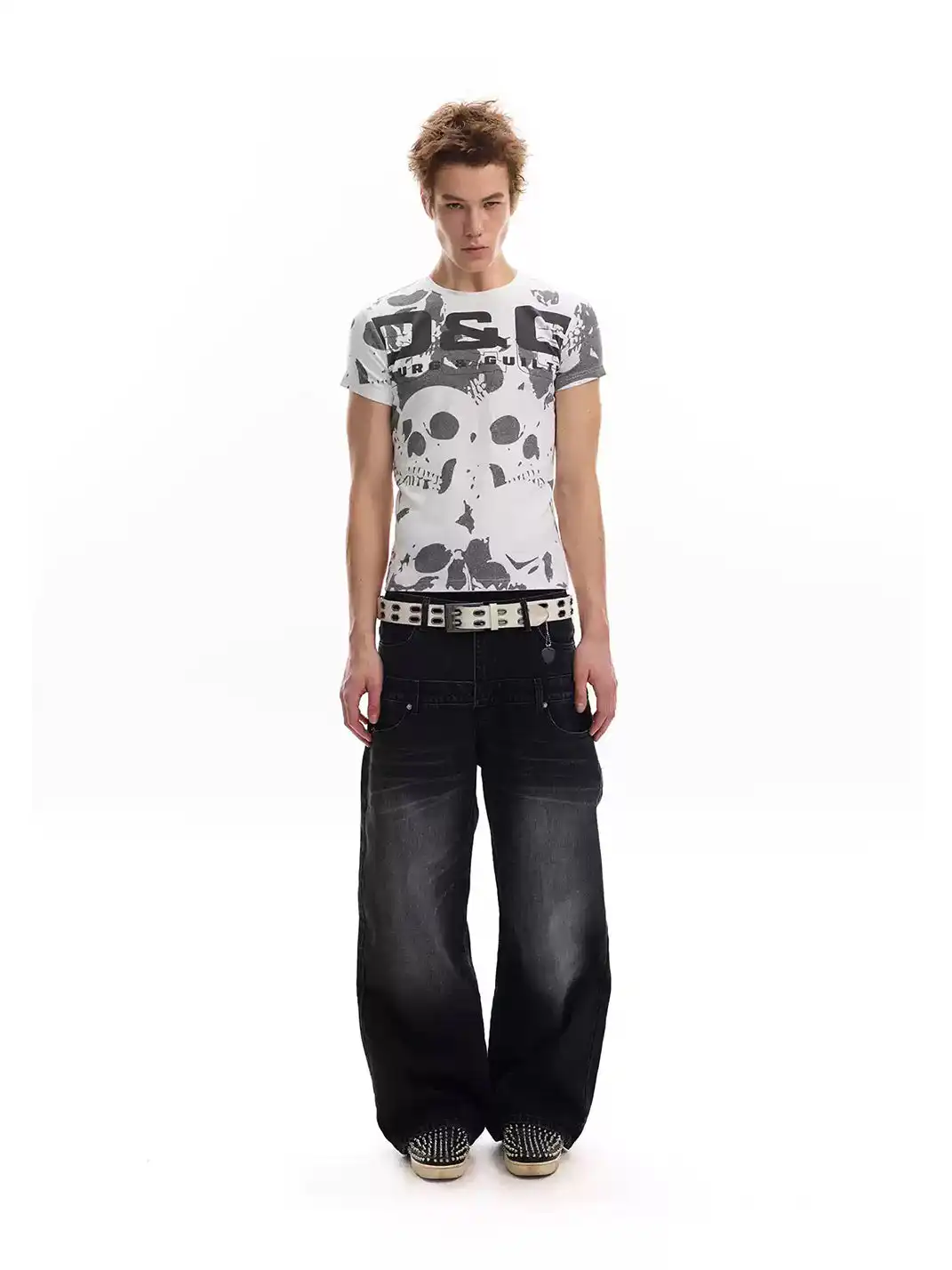 noEmosen | All-Over Skull Print T-Shirt