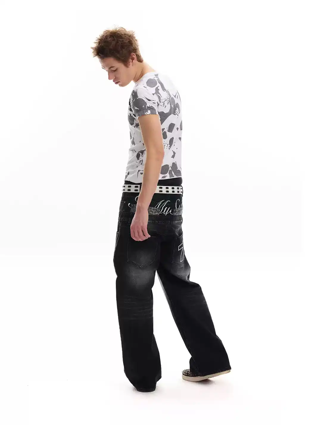 noEmosen | All-Over Skull Print T-Shirt