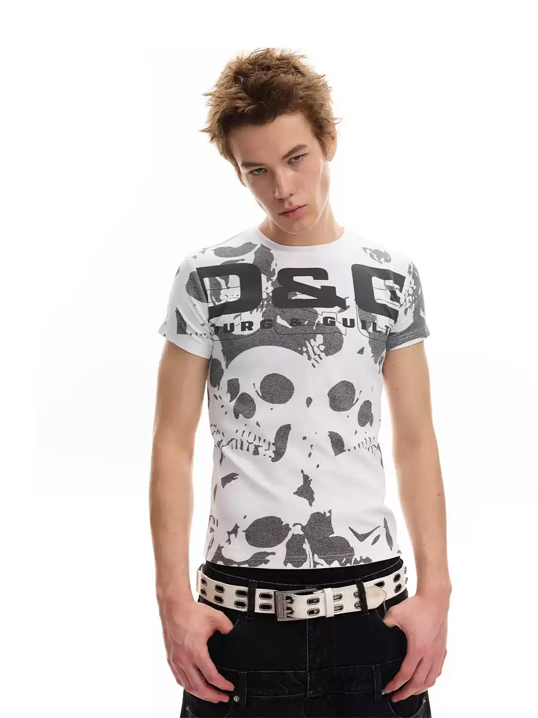 noEmosen | All-Over Skull Print T-Shirt