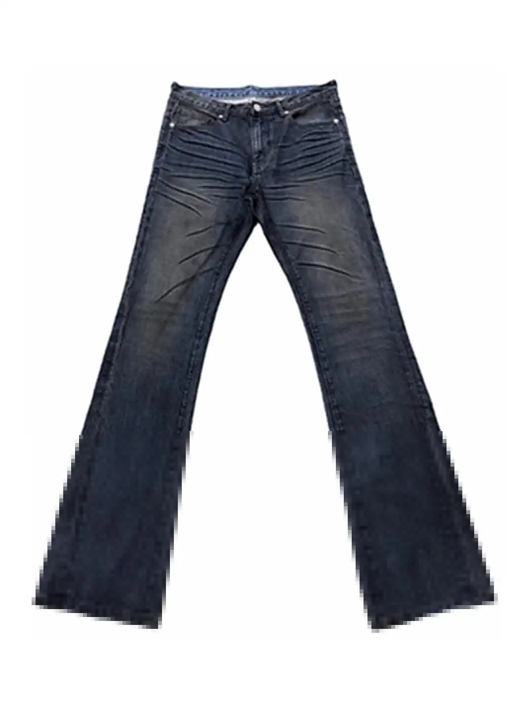 noEmosen | Dirty Wash Waxed Flared Jeans