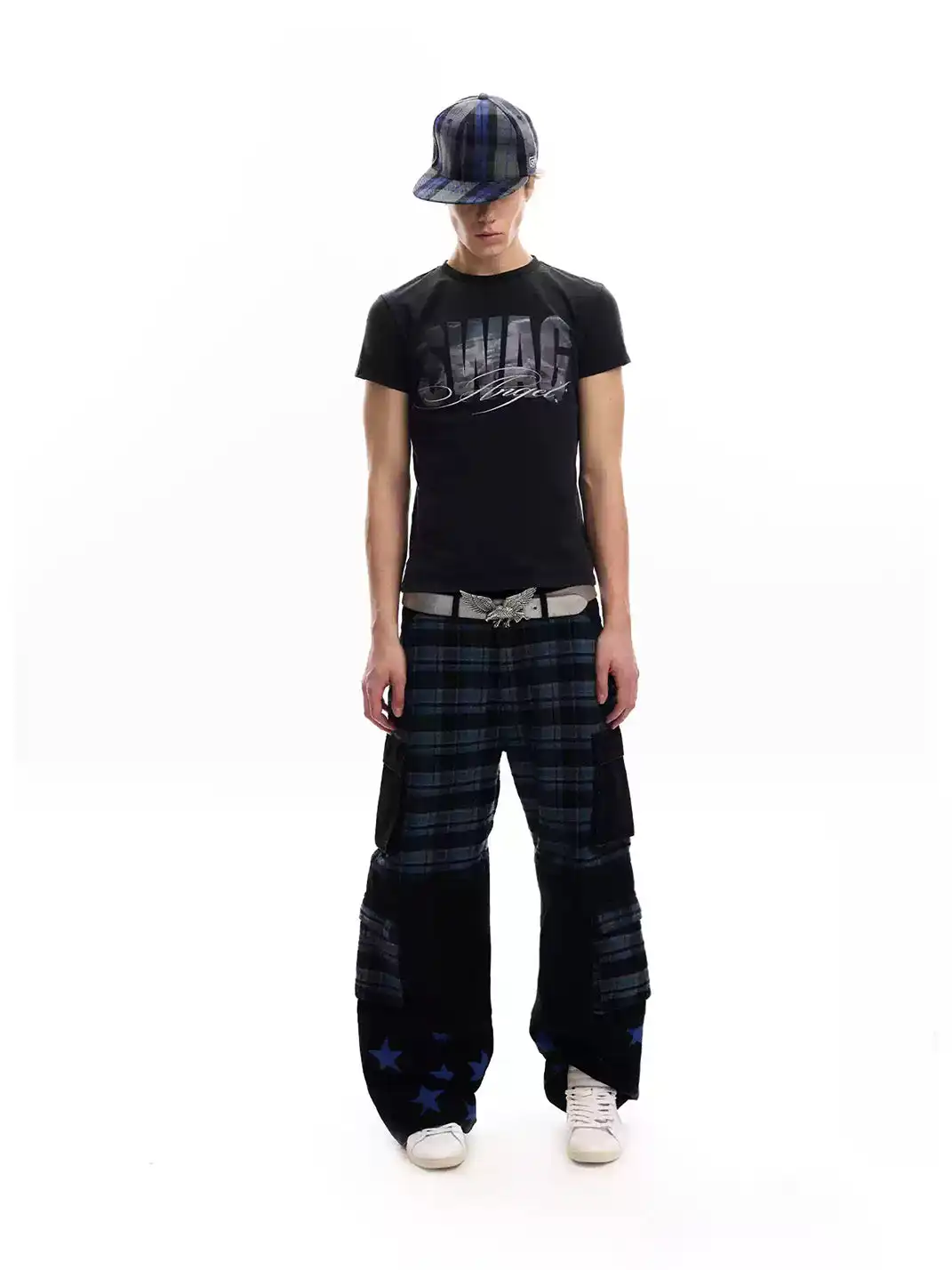 noEmosen | Swag Angel Landscape Print Washed T-Shirt