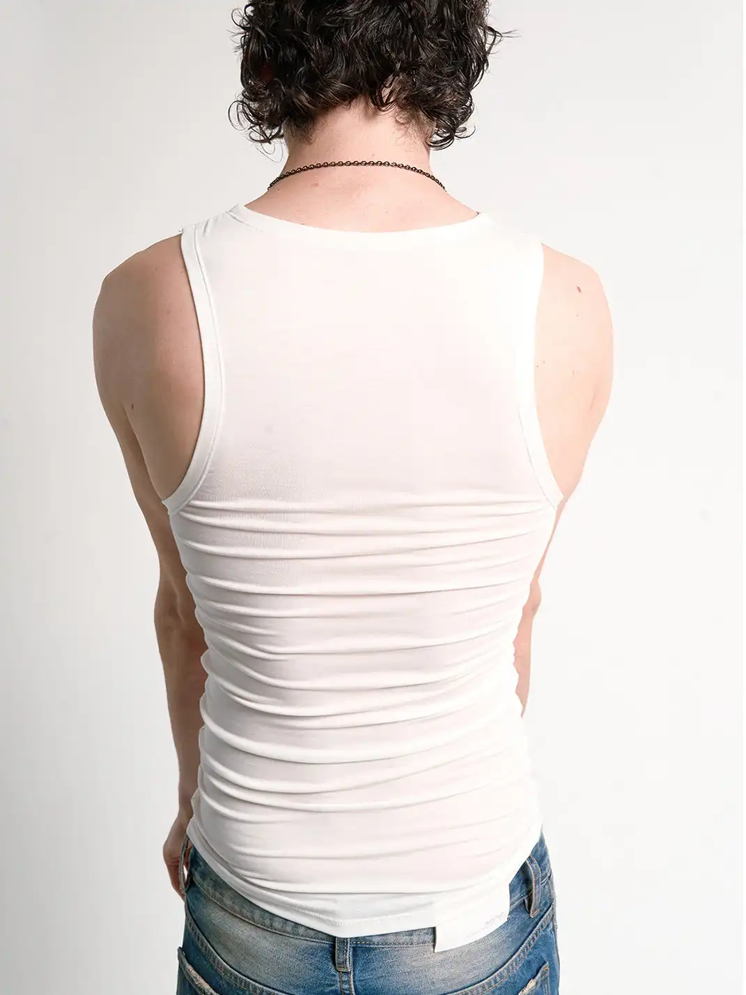 noEmosen | Cross Script Print Slim-Fit Tank Top