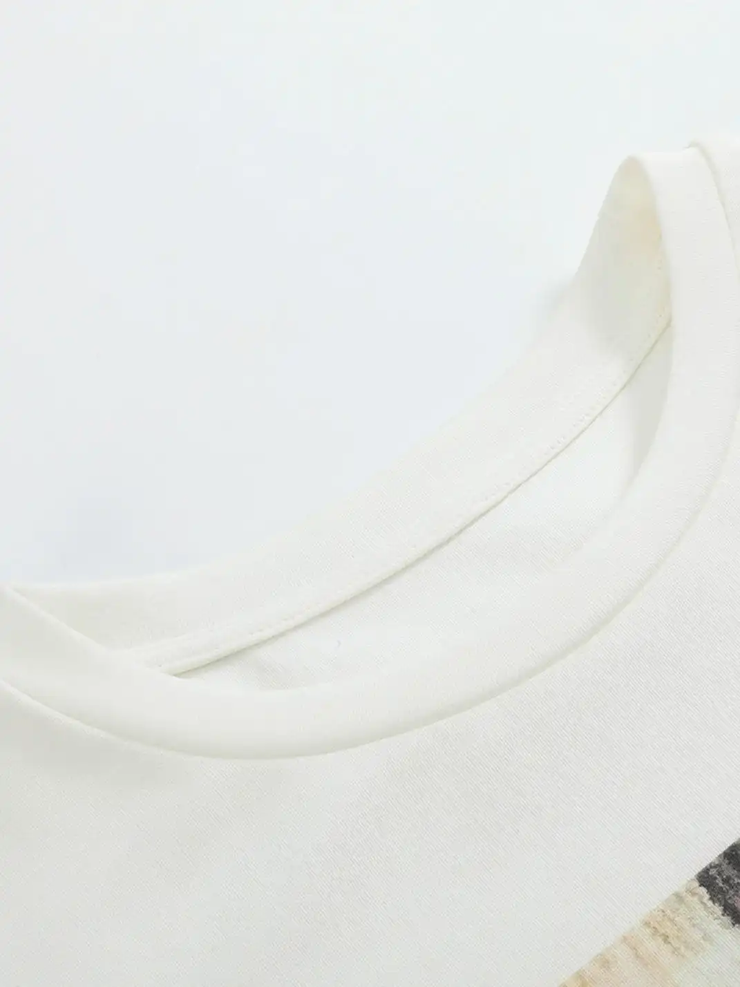 noEmosen | Portrait Embroidered Shoulder T-Shirt