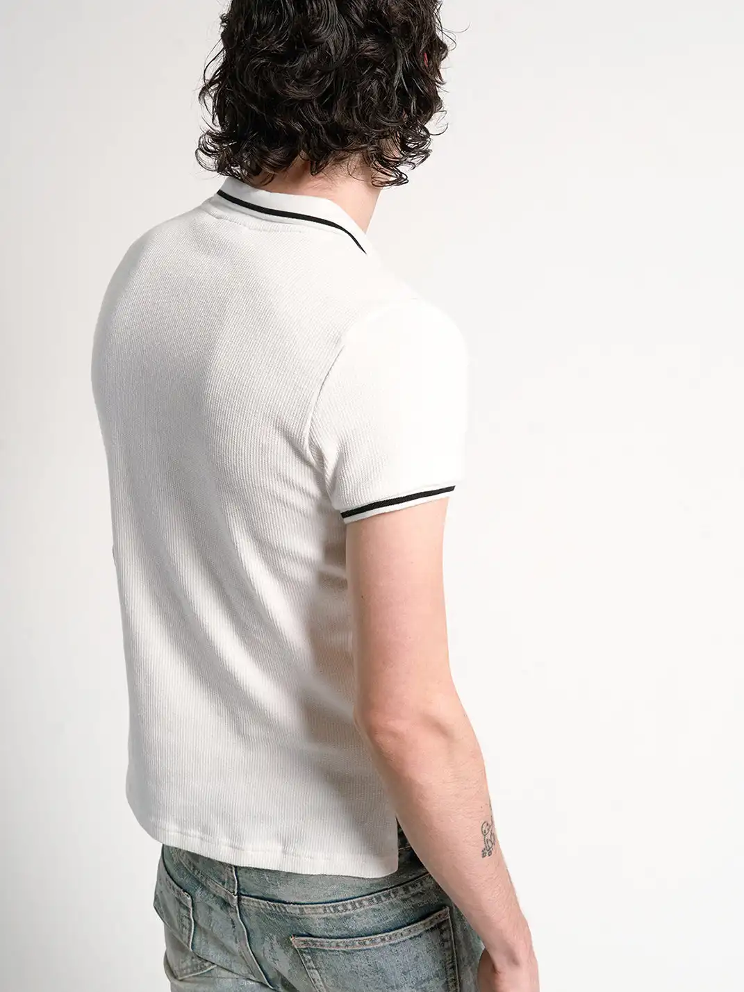 noEmosen | Warhorse Embroidery Badge Regular Shoulder Polo T-Shirt