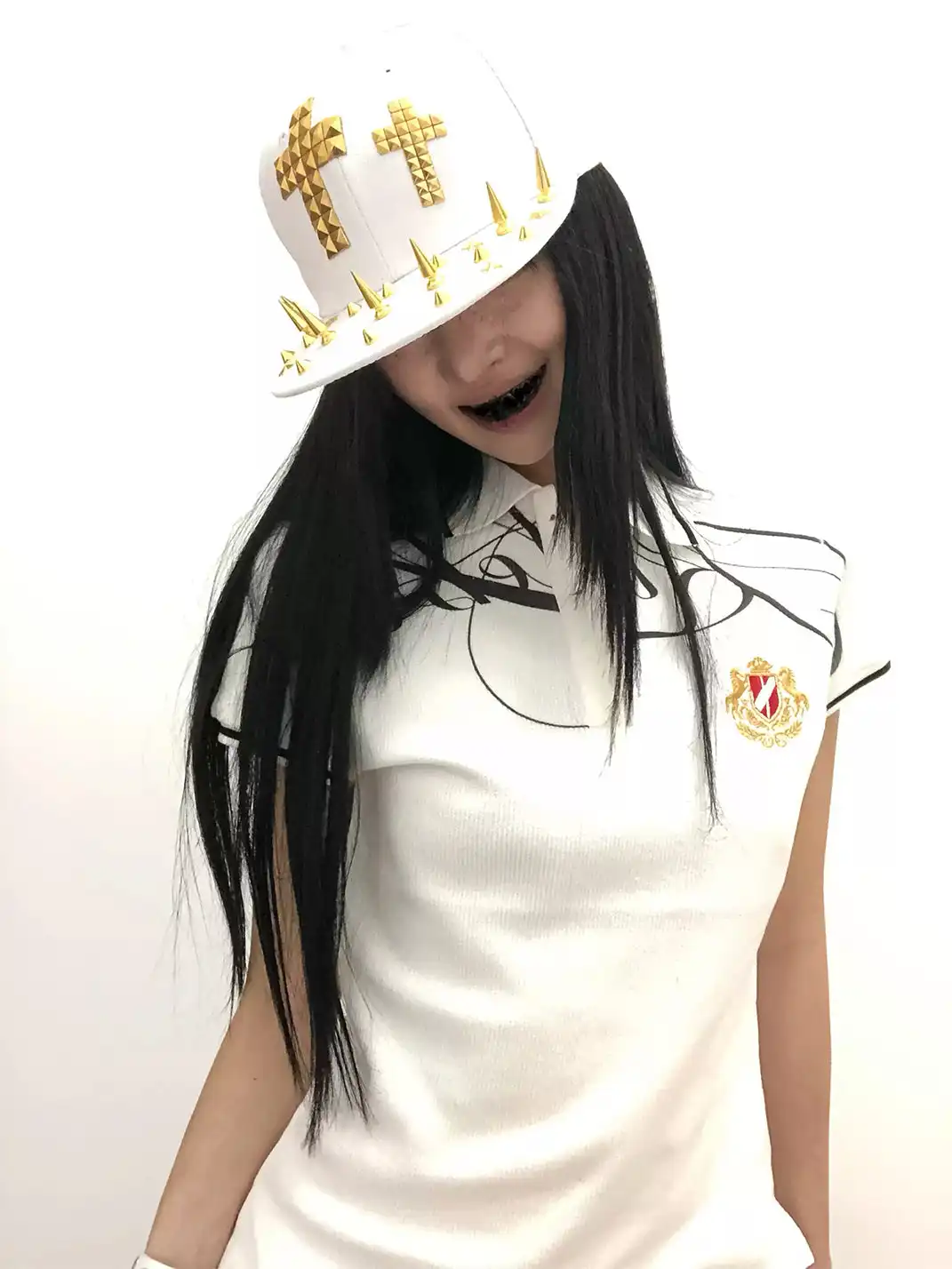 noEmosen | Warhorse Embroidery Badge Regular Shoulder Polo T-Shirt