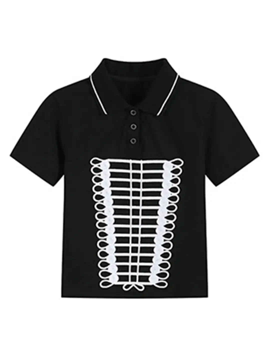 noEmosen | Napoleon Special Chain Embroidery Polo T-Shirt