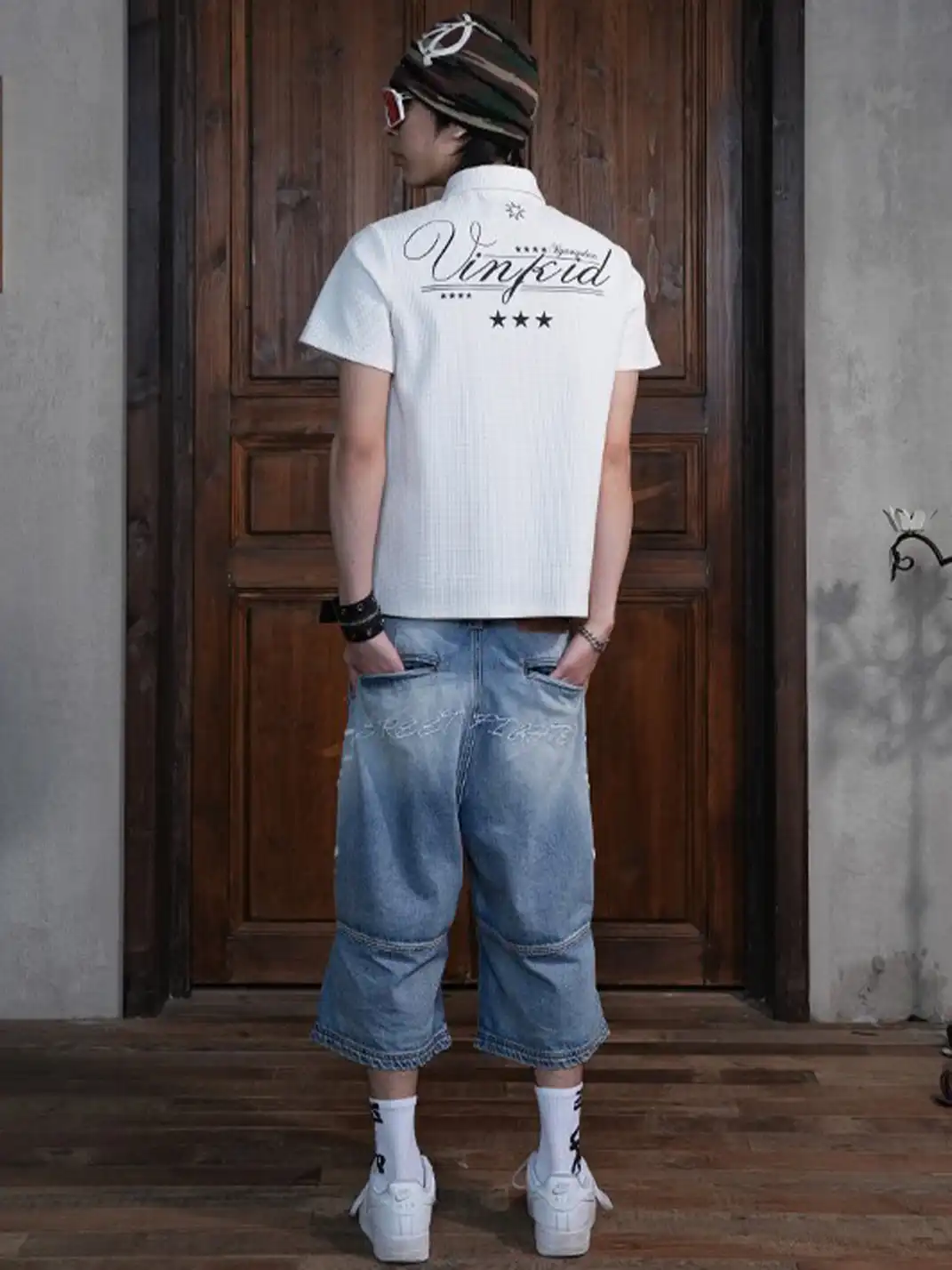 Vinkid | Starburst Waffle Knit Polo Neck T-Shirt