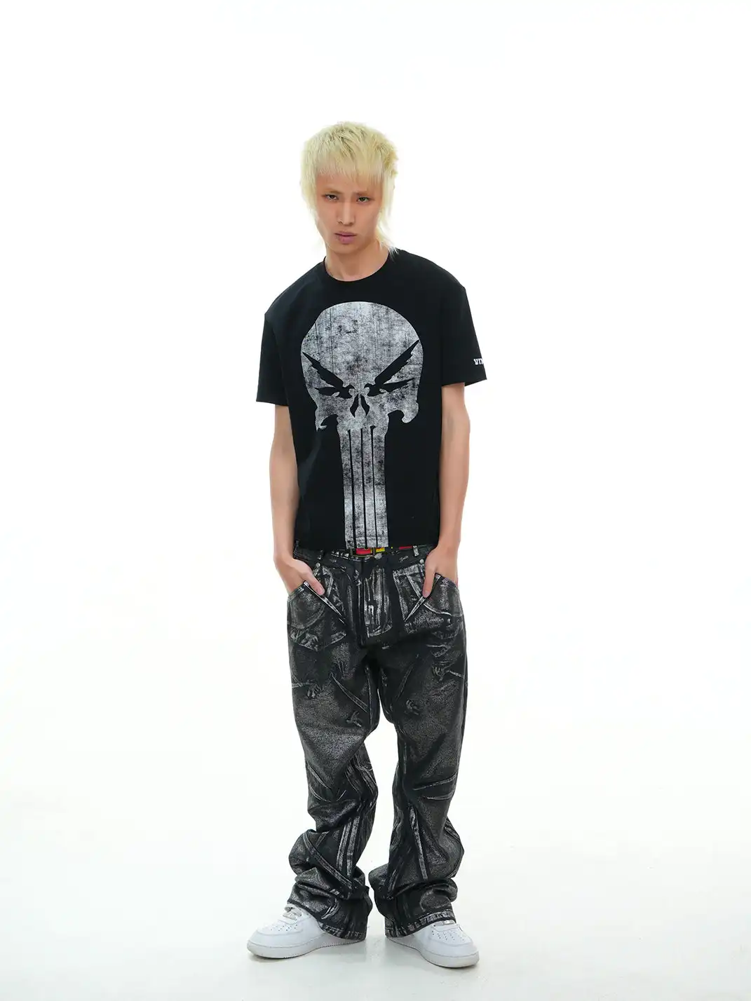 Vinkid | Star Ring Pigeon Silver Wash Jeans