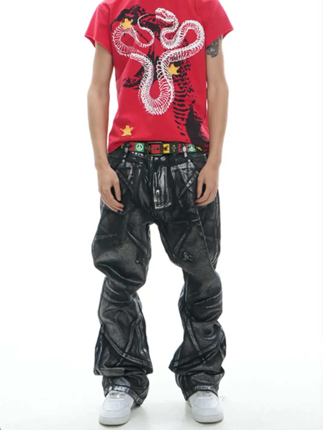 Vinkid | Star Ring Pigeon Silver Wash Jeans