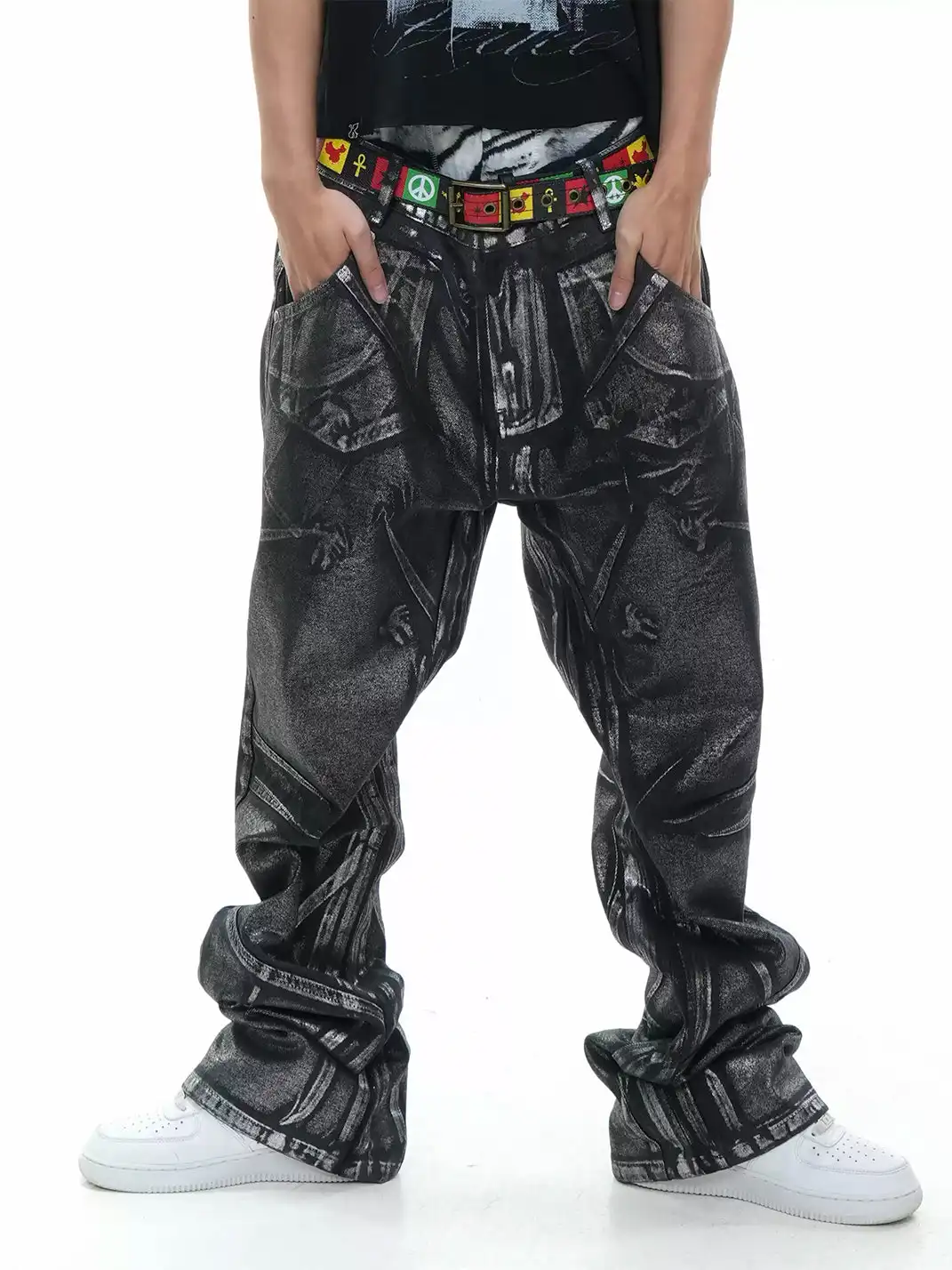Vinkid | Star Ring Pigeon Silver Wash Jeans