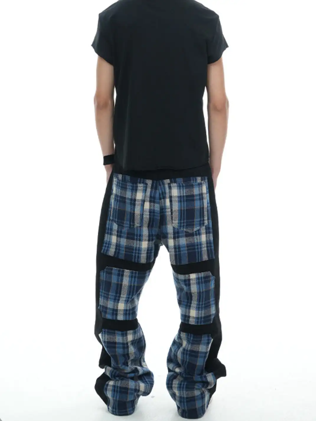 Vinkid | Plaid Patchwork Jeans