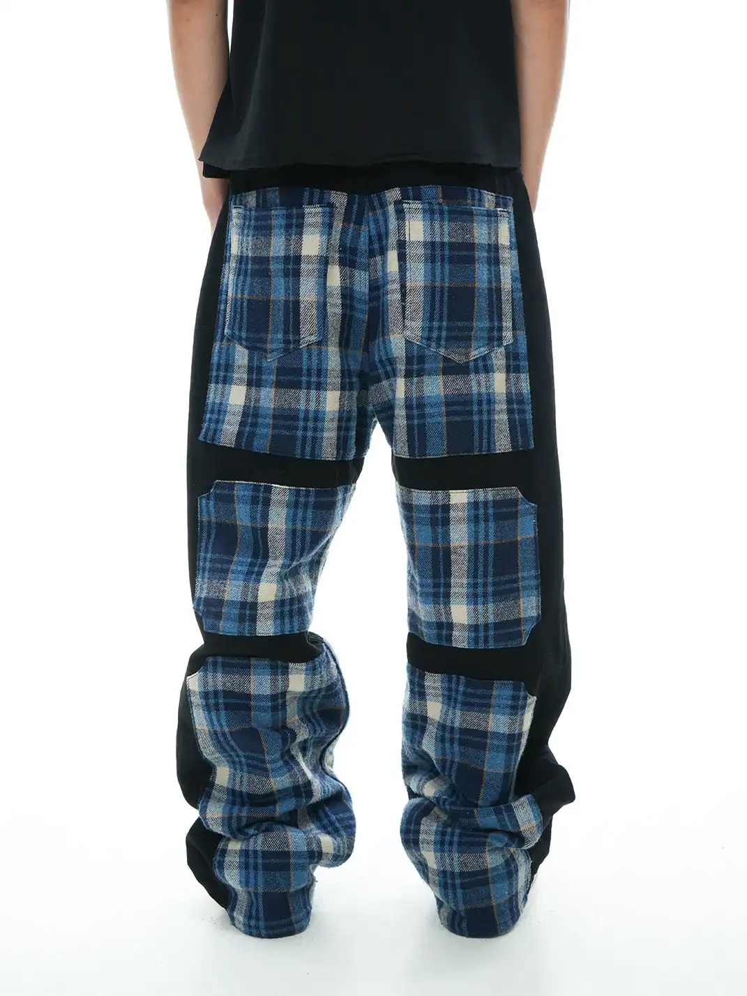 Vinkid | Plaid Patchwork Jeans
