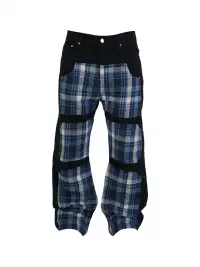Vinkid | Plaid Patchwork Jeans