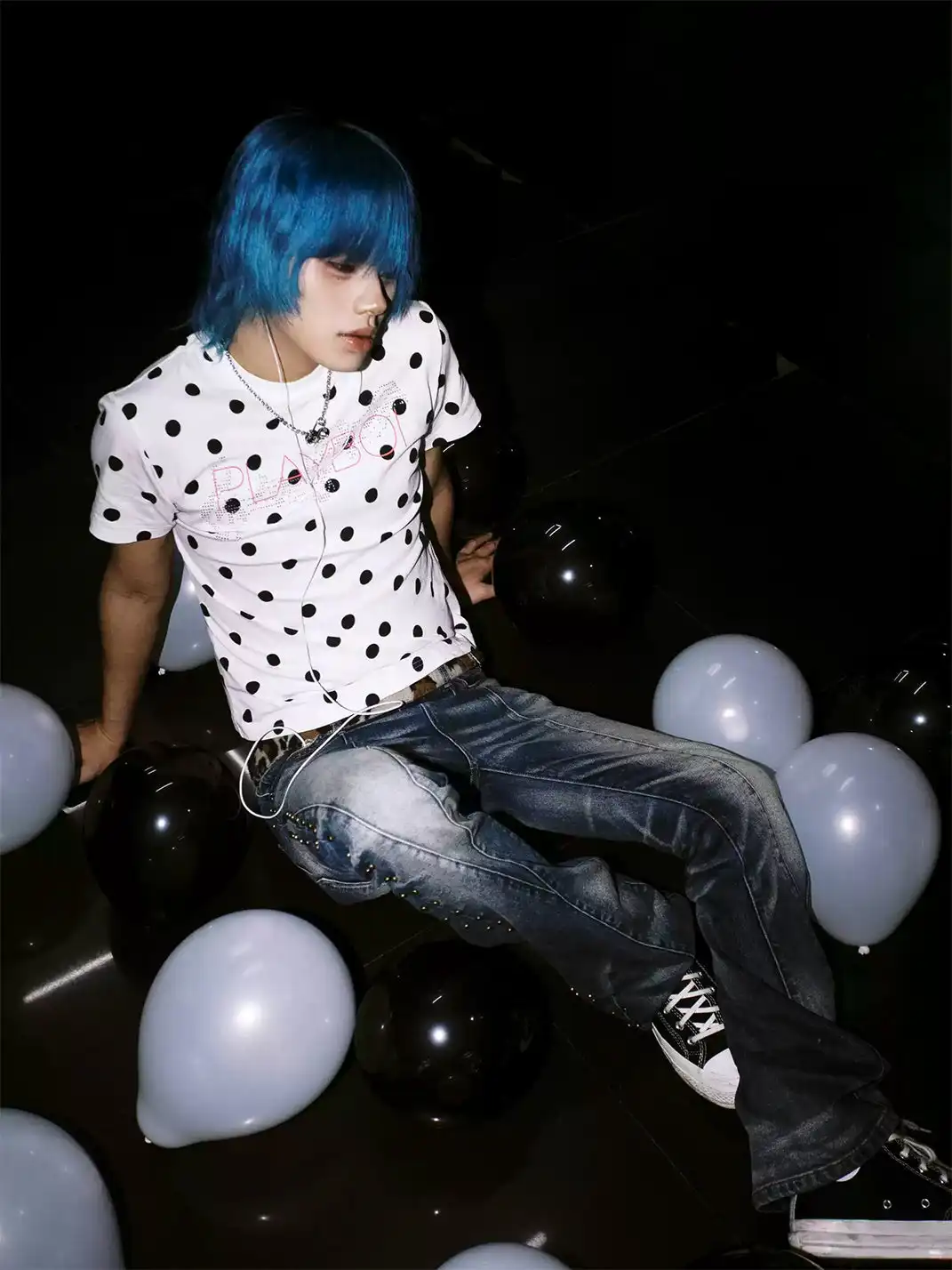 Vinkid | Polka Dot Short Sleeve T-Shirt