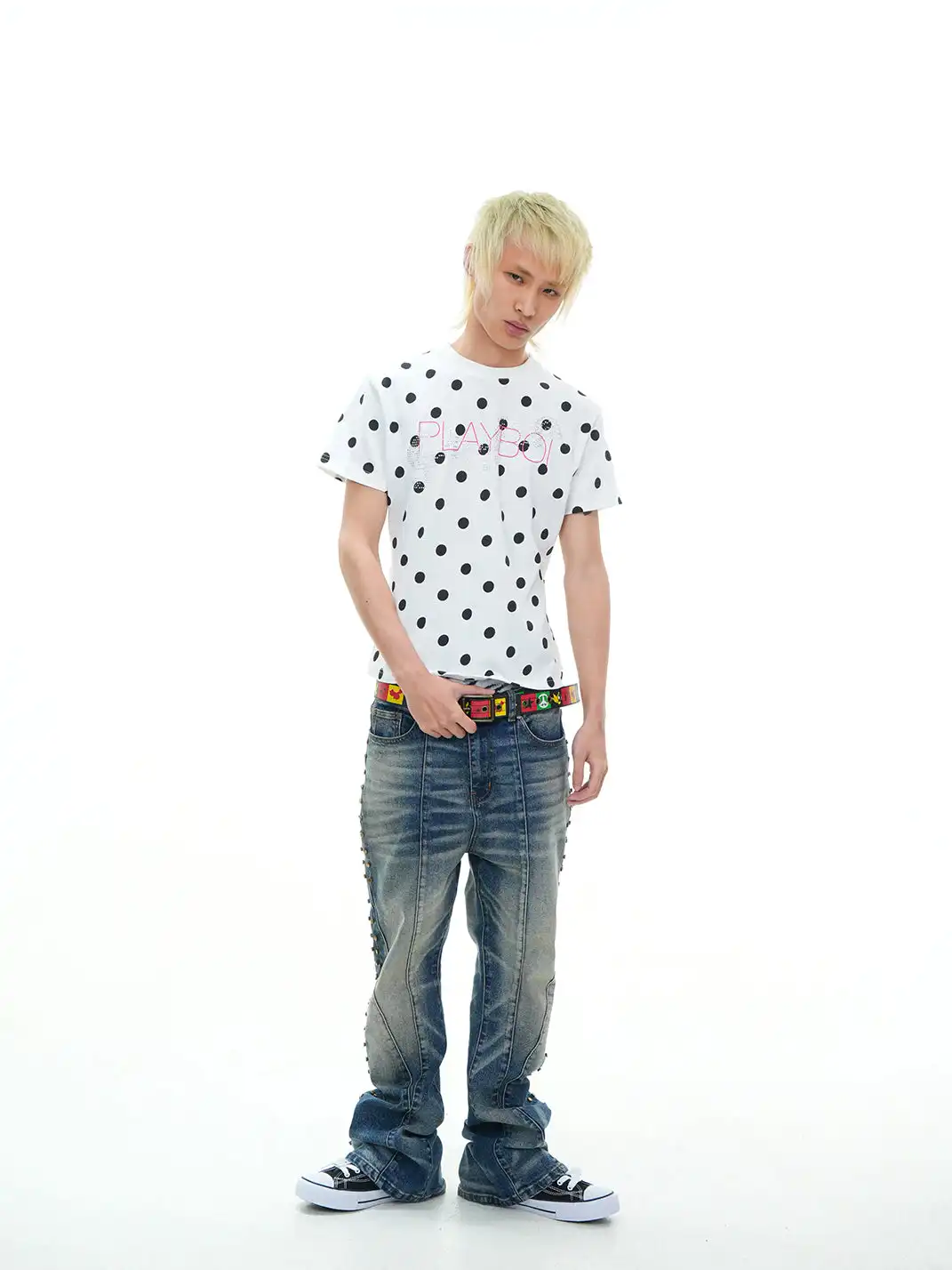 Vinkid | Polka Dot Short Sleeve T-Shirt
