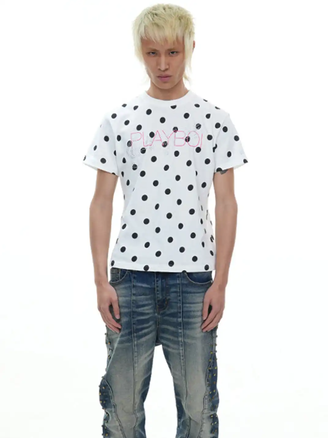 Vinkid | Polka Dot Short Sleeve T-Shirt