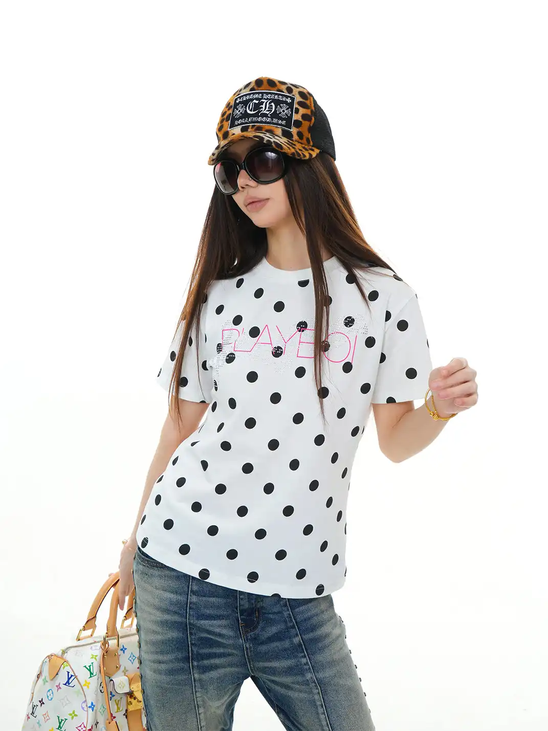 Vinkid | Polka Dot Short Sleeve T-Shirt