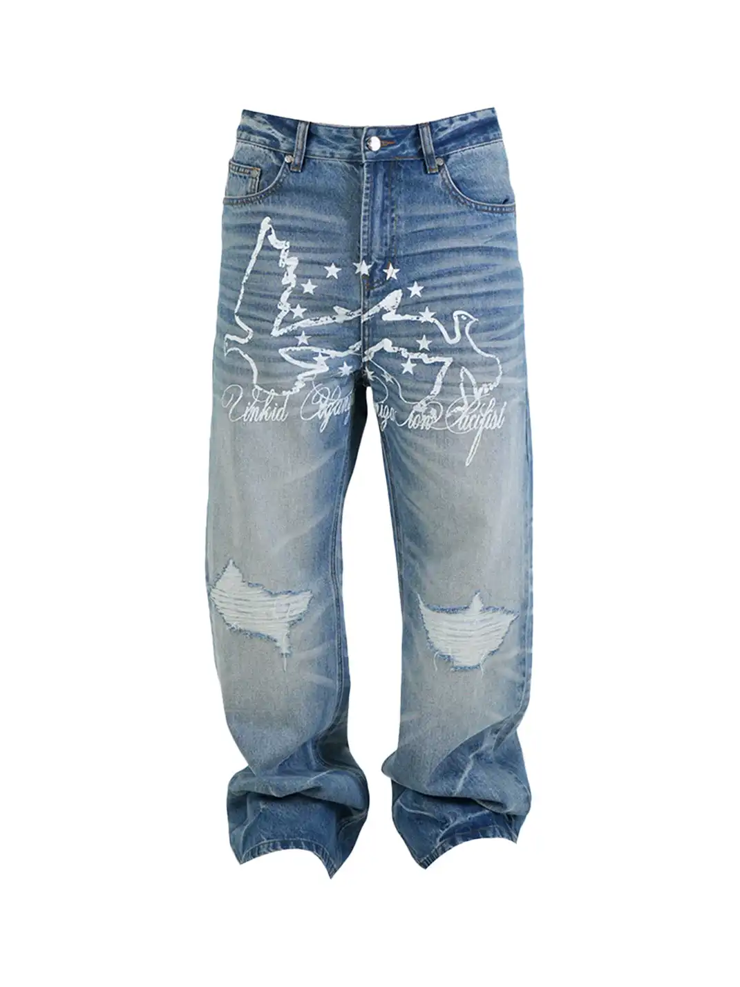 Vinkid | Star Emblem Peace Dove Jeans