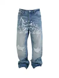 Vinkid | Star Emblem Peace Dove Jeans