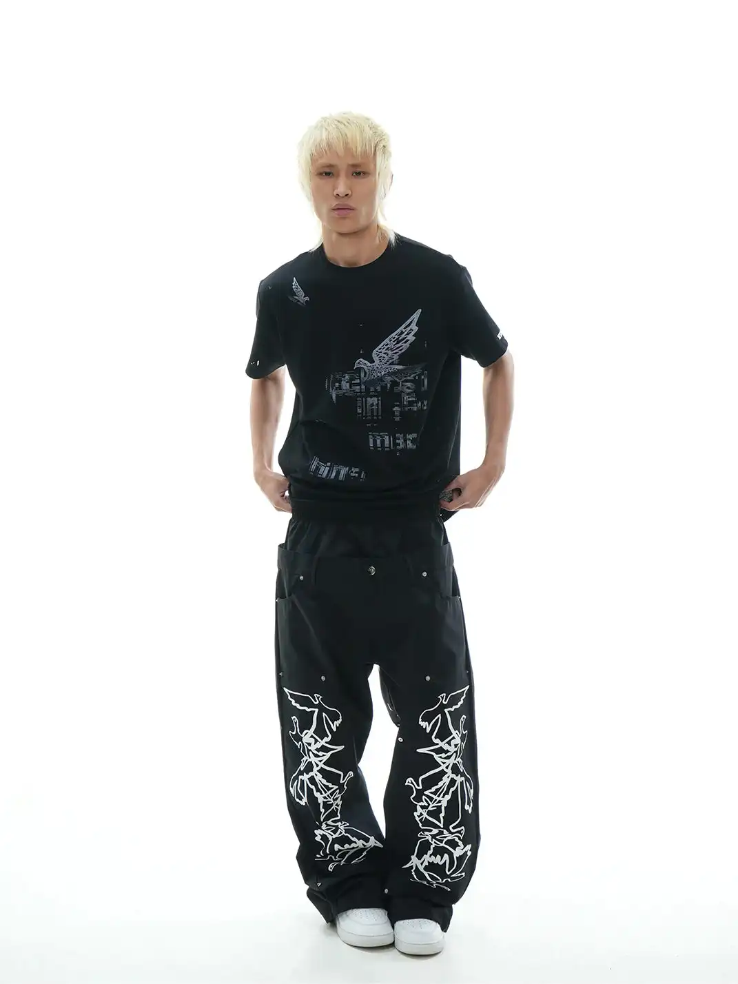 Vinkid | Double Waistband Nylon Pants