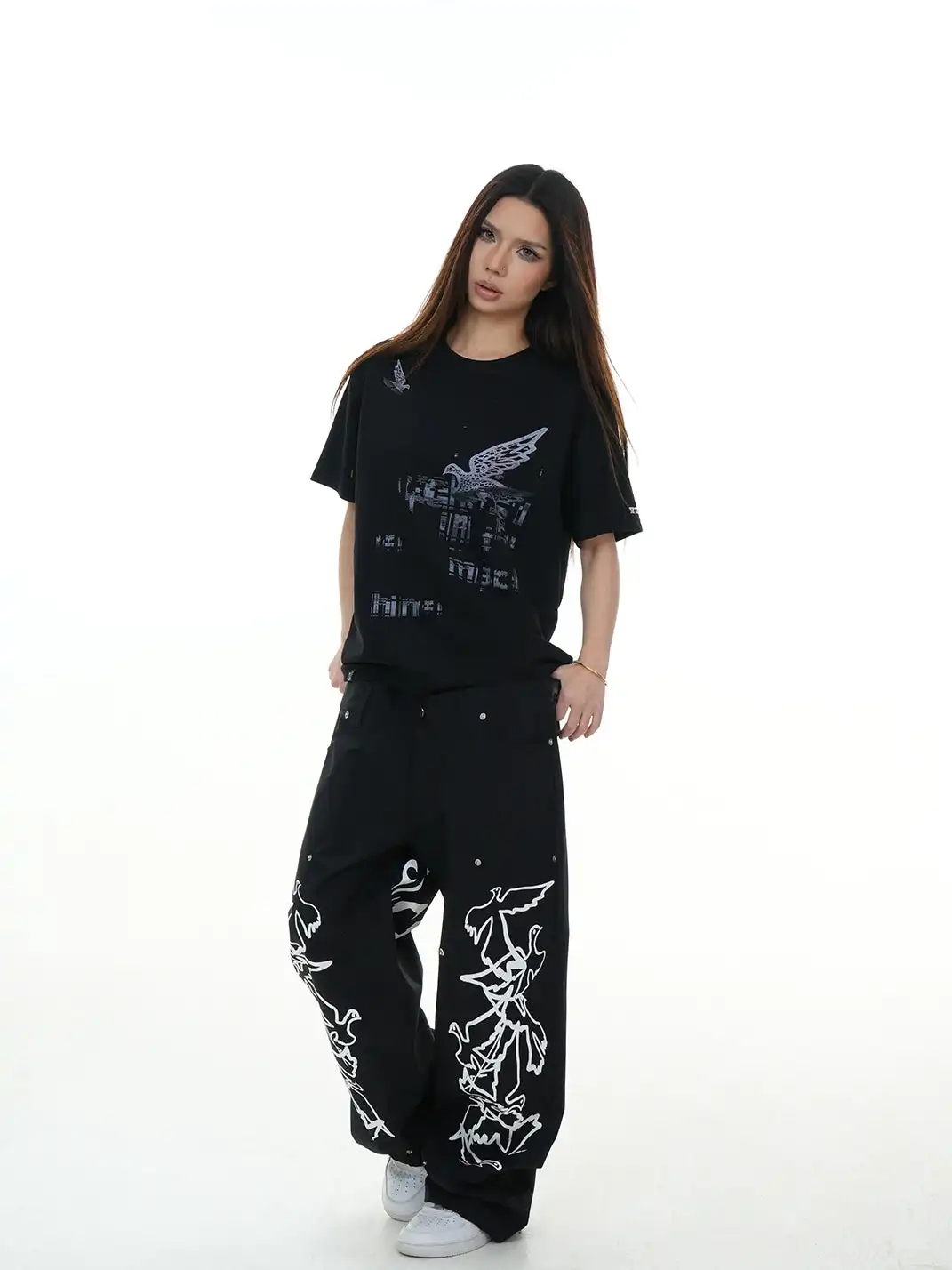 Vinkid | Double Waistband Nylon Pants