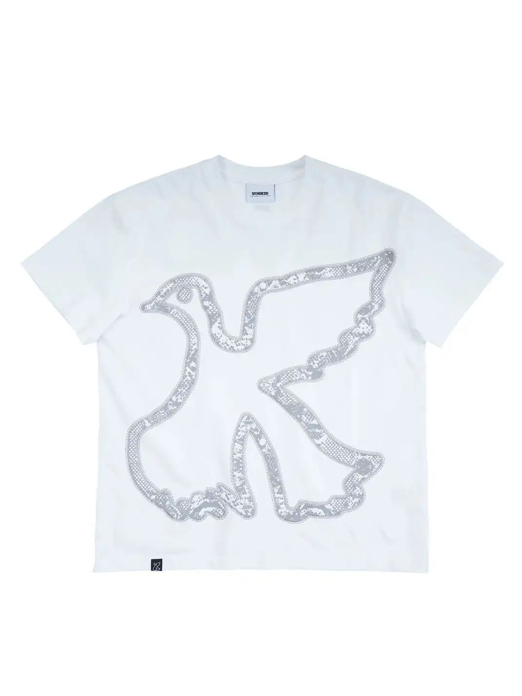 Vinkid | Tiered Snake Print & Dove Graphic T-Shirt