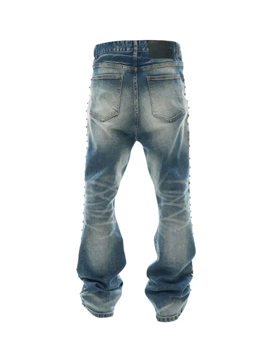 Vinkid | Side Rivet Deconstructed Washed Jeans