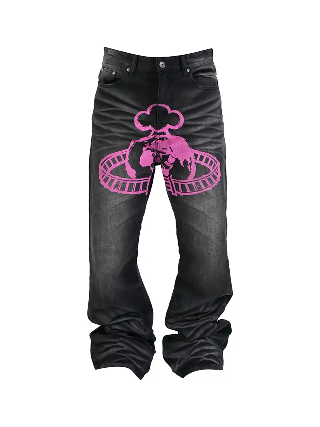 Vinkid | Cloud Ladder Washed Denim Jeans