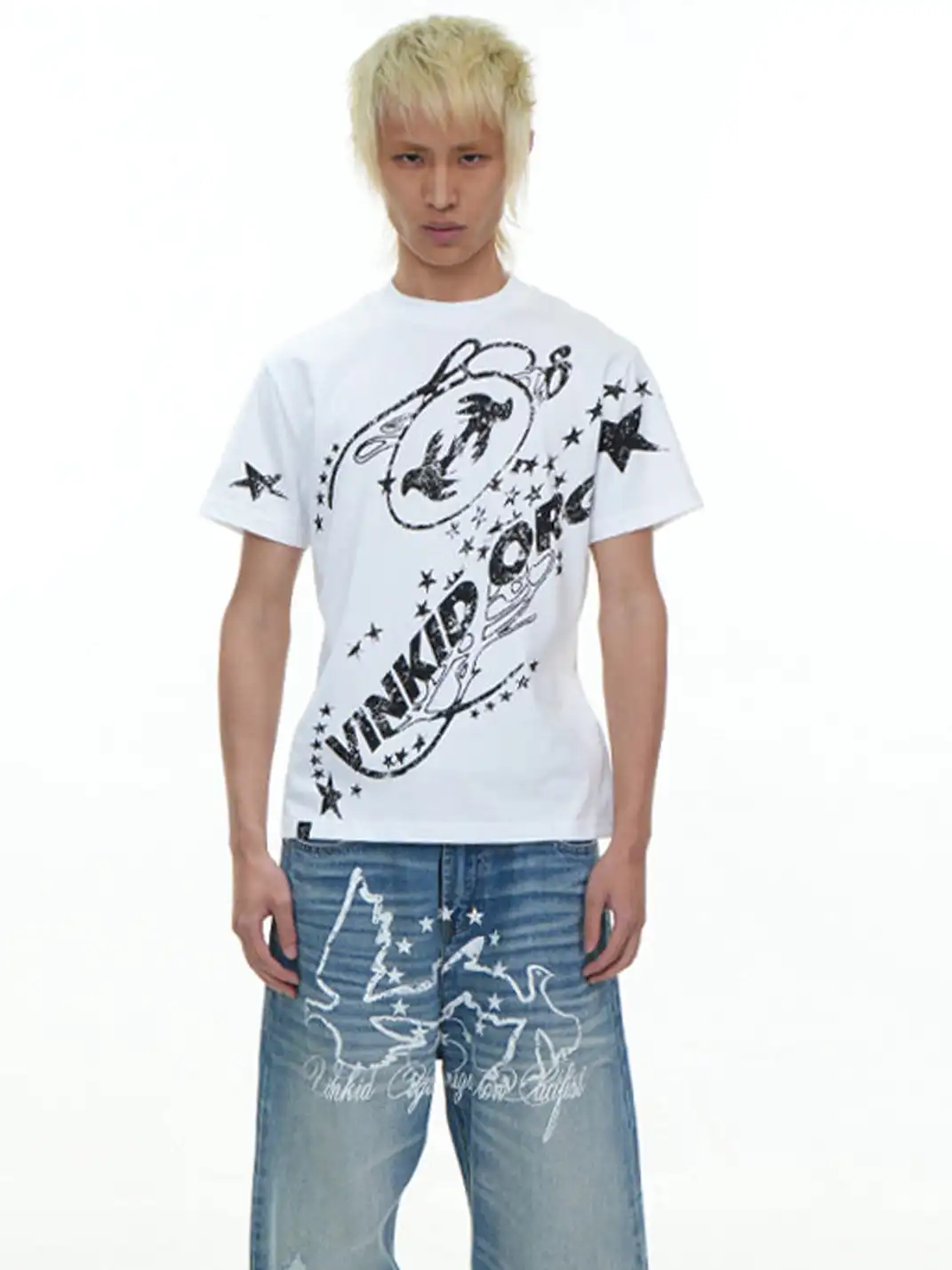 Vinkid |  Star Graphic Logo Print T-Shirt